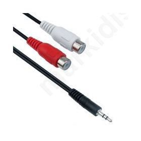 Audio cable DeTech 3.5 - 2RCA F, 25?m