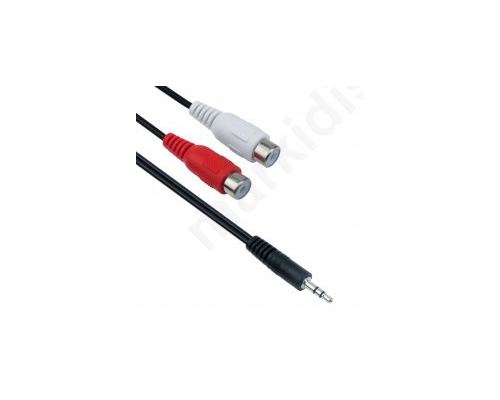 Audio cable DeTech 3.5 - 2RCA F, 25?m