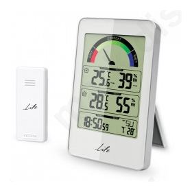  Weather station with wireless outdoor sensor and clock with alarm function