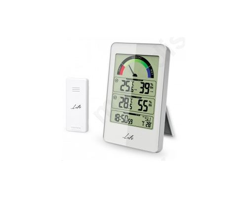  Weather station with wireless outdoor sensor and clock with alarm function
