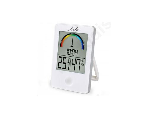 Digital indoor thermometer and hygrometer with clock