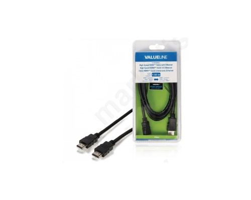 High Speed HDMI cable with Ethernet HDMI connector - HDMI connector 1.50 m black