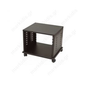 RACK  8U - 19'' - 43cm ΒΑΘΟΣ ΜΕ ΡΟΔΕΣ