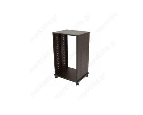 RACK 18U - 19'' - 43cm ΒΑΘΟΣ ΜΕ ΡΟΔΕΣ