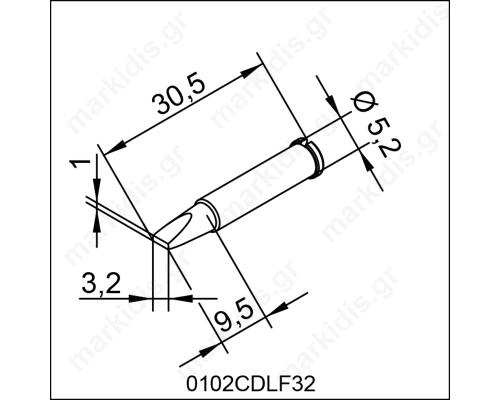 0102CDLF32 ERSA ΑΝΤΑΛΛΑΚΤΙΚΟ ΑΙΧΜΗ 3,2mm