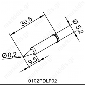 0102PDLF02 ERSA ΑΝΤΑΛΛΑΚΤΙΚΟ ΑΙΧΜΗ 0,2mm