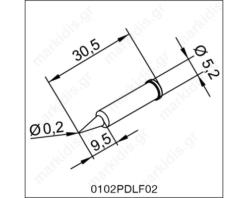 0102PDLF02 ERSA ΑΝΤΑΛΛΑΚΤΙΚΟ ΑΙΧΜΗ 0,2mm