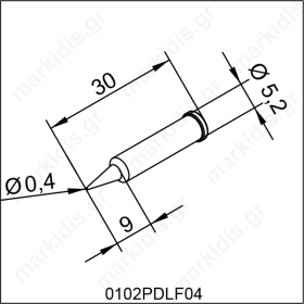 0102PDLF04 ERSA ΑΝΤΑΛΛΑΚΤΙΚΟ ΑΙΧΜΗ 0,4mm