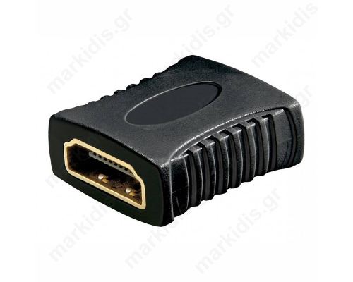 60729 HDMI adaptor, HDMI female-HDMI female, gold-plated