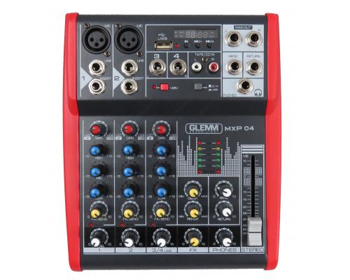 4 channel microphone mixer with MP3-DSP