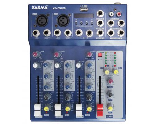 4 channel microphone mixer