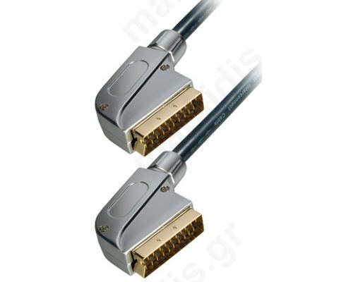 Scart σε Scart 21 pins όλα συνδεδεμένα 1.5μ ΜΕΤΑΛΛΙΚΟ ΕΠΙΧΡΥΣΟ