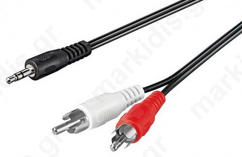 3,5mm 3-Pin Stereo σε 2 RCA stereo 5μ