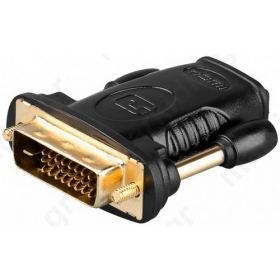 Adapter DVI-D (24+1) αρσενικό σε HDMI (A) θηλυκό