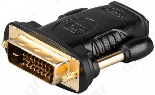 Adapter DVI-D (24+1) αρσενικό σε HDMI (A) θηλυκό