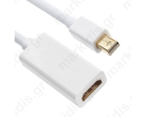 Adapter miniDisplayPort 1.2 αρσενικό σε HDMI (A) θηλυκό με ήχο (12cm)