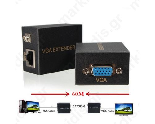 ANGA CVGA-60 VGA Extender 60μ 1x UTP CAT5e/6 καλώδιο