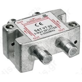 VT03 Splitter 3 Εξόδων 5-2450MHz Με διέλευση τάσης