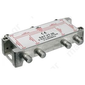 VT06 Splitter 6 Εξόδων 5-2450MHz Με διέλευση τάσης