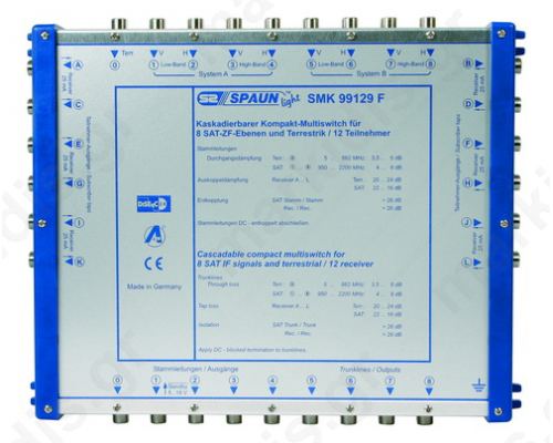 842409 SPAUN SMK99129F Επέκταση για 2 Δορυφόρους + Επίγειο με 12 εξόδους