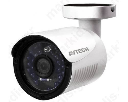 Kάμερα AVTECH AVT1105TP TVI 1/2,7 CMOS 1080P, Φακός 3.6mm, ΙR Led 24PCS, 20 μέτρα, Αδιάβροχη IP66, 12V, 1Alarm In, 1 Alarm Out, Mεταλλική, Μικτό Βάρος: 360gr