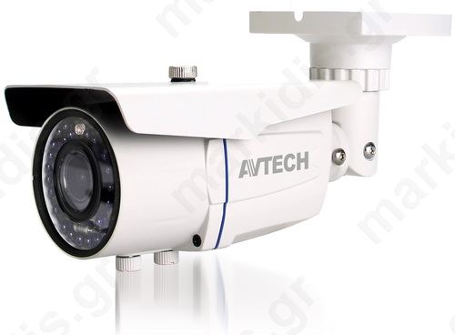 Kάμερα AVTECH AVT1205T TVI 1/2,7 CMOS 1080P, Φακός 2.8 - 12mm, ΙR Led 36PCS, 25 μέτρα, Αδιάβροχη IP66, 12V, 1Alarm In, 1 Alarm Out, Mεταλλική, Μικτό Βάρος: 420gr