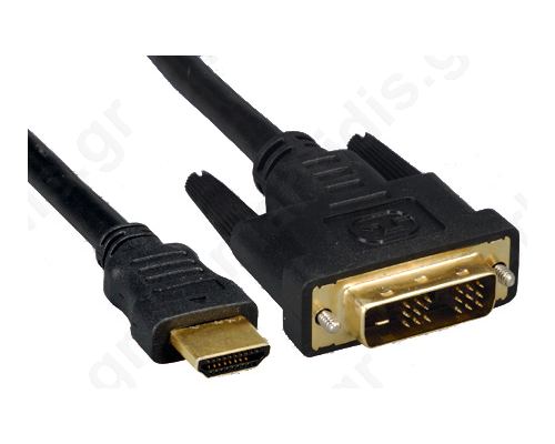 goodbay 1,5μ HDMI 19pin σε DVI-D (18+1)pin, HIGH SPEED ΕΠΙΧΡΥΣΟ