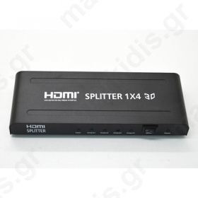 ANGA PS-1004-4K HDMI Splitter, 1 Εισόδου - 4 Εξόδων, 3D 1080P@60Hz, HDMI 1.4Α, HDCP, DTS, Dolby Digital True HD & Τροφοδοτικό