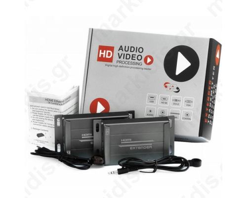 ANGA PS-891-IR HDMI Extender 120μ 1x UTP CAT5e καλώδιο 1080P συμβατό με HDMI 1.3, HDCP με τηλεχειρισμό