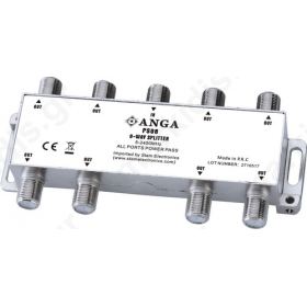 ANGA PS08 Splitter 8 Εξόδων 5-2400MHz Με διέλευση τάσης