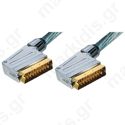 Scart σε Scart 21 pins όλα συνδεδεμένα επίχρυσο 3.0μ