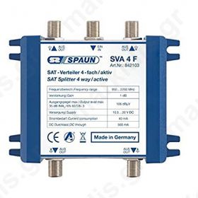 SPAUN SVA4F Ενεργό Splitter SAT 1/4 Με διόδους Ενίσχυση 1dB