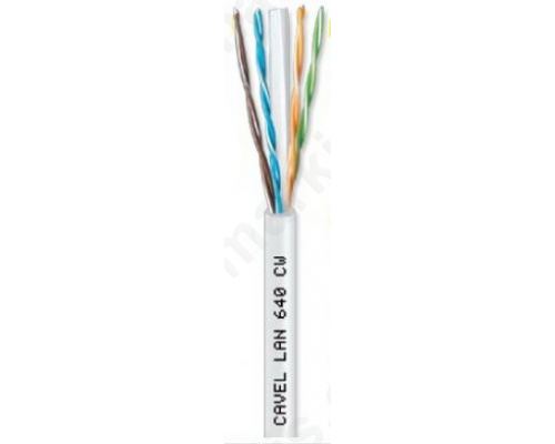 Καλώδιο CAVEL U/UTP Cat6 (200μ) LAN640 σε Λευκό χρώμα (4x2xAWG23) Χαλκός 0,57mm