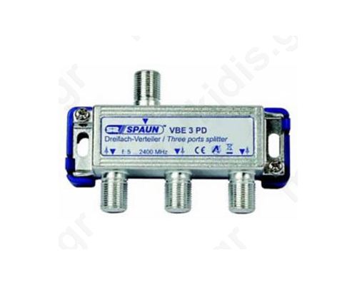 SPAUN VBE3PD Splitter 1/3 Εξόδων Με διέλευση τάσης 842226