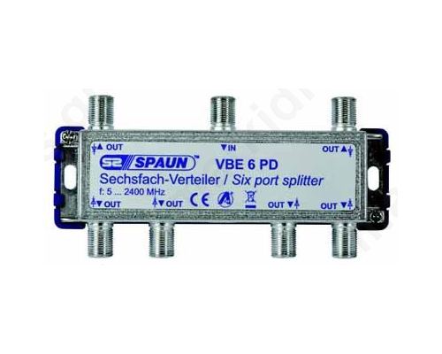 SPAUN VBE6PD Splitter 1/6 Εξόδων Με διέλευση τάσης 842230