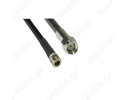  ANTENNA CABLE MALE REVERSED - SMA to N-Type FEMALE LMR200 2.0M