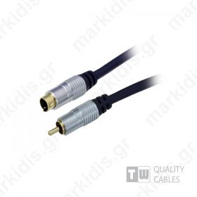  Gold 3M Hq  Premium S-Video Plug To Rca M blister pack