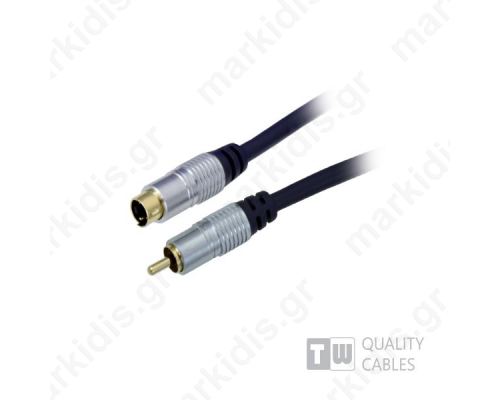  Gold 3M Hq  Premium S-Video Plug To Rca M blister pack