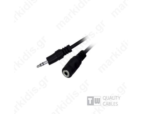   3M Stereo 3.5MM Plug To Jack Mf Nickle