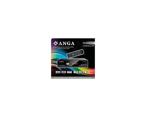 Επίγειος Ψηφιακός Δέκτης ANGA HD5000 3D-T2 High Definition, Με νέο εύχρηστο τηλεχειριστήριο 2:1 για χειρισμό και της TV, χάρη στην εύκολη διαδικασία εκμάθηση Auto Learn