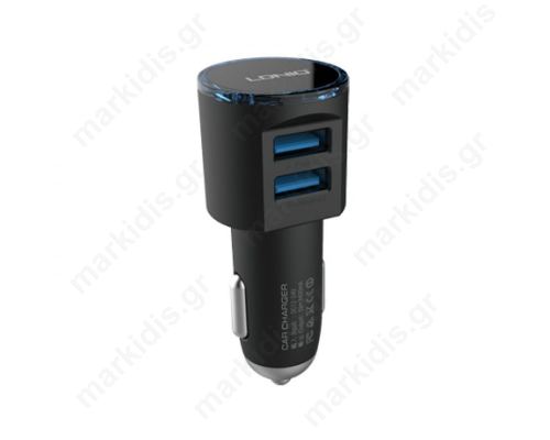 Φορτιστής Αυτοκινήτου 12-24V 5V/3.4A, Universal