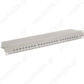 90855 CAT6A ETHERNET PATCH PANEL 24PORT STP GREY