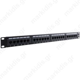 93866 CAT6 ETHERNET PATCH PANEL 24PORT UTP BLACK