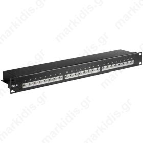 93048 CAT6 ETHERNET PATCH PANEL 24PORT STP BLACK