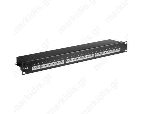 93048 CAT6 ETHERNET PATCH PANEL 24PORT STP BLACK