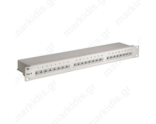 94036 CAT6 ETHERNET PATCH PANEL 24PORT STP GREY