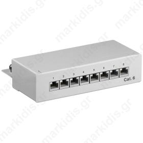 93047 CAT6 ETHERNET PATCH PANEL 8PORT STP GREY