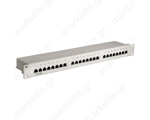 68883 CAT5E ETHERNET PATCH PANEL 24PORT STP GREY