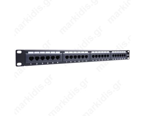 93865 CAT5E ETHERNET PATCH PANEL 24PORT UTP BLACK