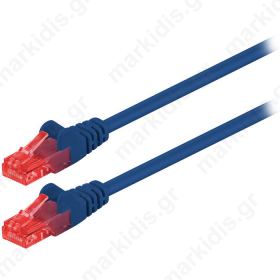 68437 CAT 6 U/UTP PATCH CABLE CCA 1m BLUE